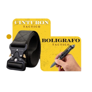 combo cinturon + boligrafo tactico